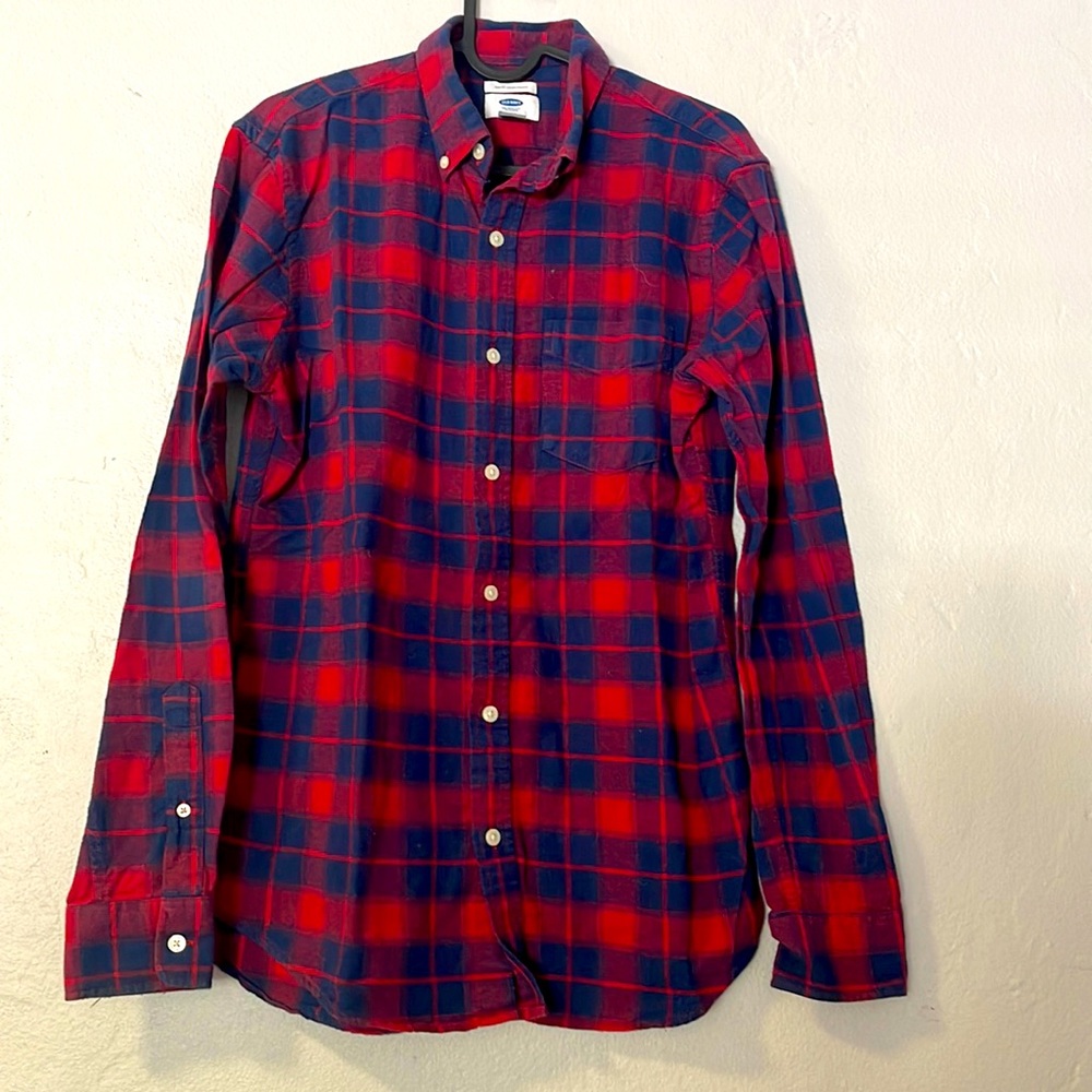 Beautiful shirt flannel red and blue